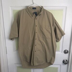 Ralph Lauren Men's Casual Tan Button-Down Shirt
